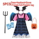 thumbnail image 5 of Vestido de bruja de Halloween para niñas, traje de murciélago para niños pequeños, payaso, vampiro, calabaza, fiesta de Carnaval, 5 of 5