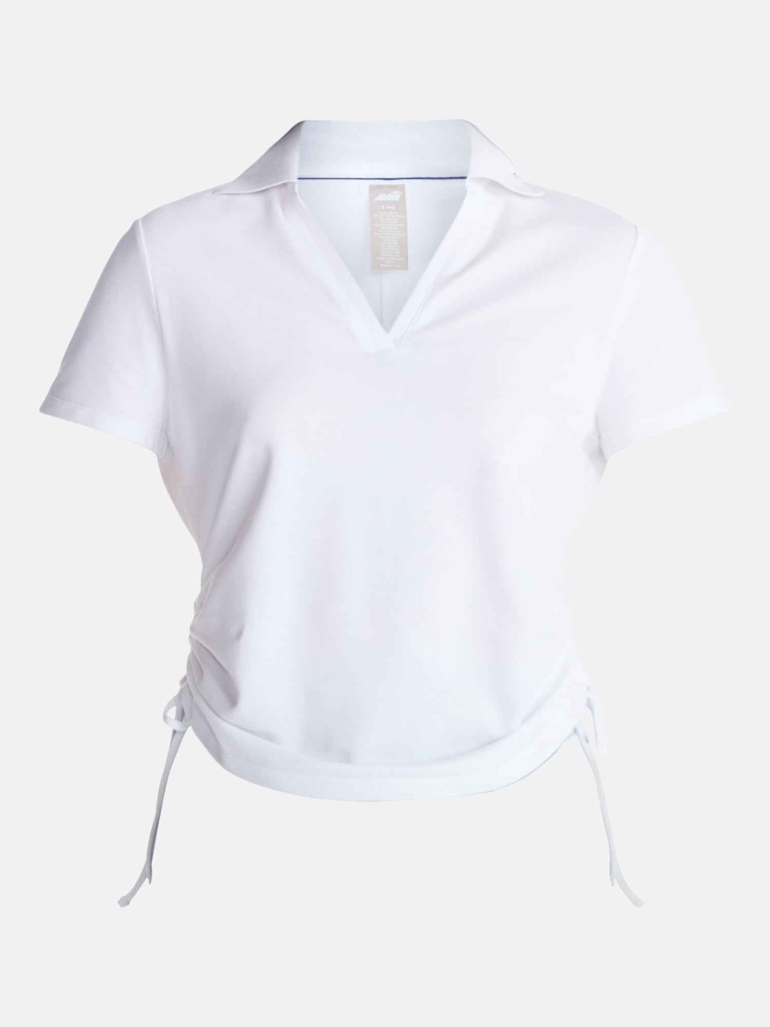 Avia Women's Cinched Side Pique Polo Shirt, Sizes XS-XXXL