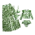 thumbnail image 3 of GYRATEDREAM Mommy and Me Swimsuits Two Piece Printed Ruffled Rash Guard Bathing Suits Family Matching Swimwear, 3 of 4