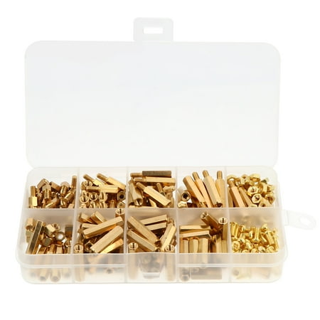 

240pcs/set Brass Hex Column Standoff Screw Nut Assortment Kit with Box