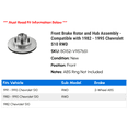 thumbnail image 2 of Front Brake Rotor and Hub Assembly - Compatible with 1982 - 1995 Chevy S10 RWD 1983 1984 1985 1986 1987 1988 1989 1990 1991 1992 1993 1994, 2 of 2