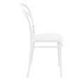 thumbnail image 6 of 33.5" White Patio Armless Stackable Dining Chair, 6 of 8