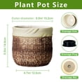 thumbnail image 7 of Ordivic 6 Inch Brown Ceramic Planter with Drainage Hole – Round Flower Pot for Succulents, Orchids, Rustic Indoor Outdoor Decor, 7 of 7
