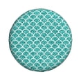 thumbnail image 2 of Gaeub Aquamarine Glitter1 14-17in Tire Cover, Spare Tire Cover, for Camper Caravan, Trailer, Car, Truck, SUV, Jeep - 14 inch, 2 of 9