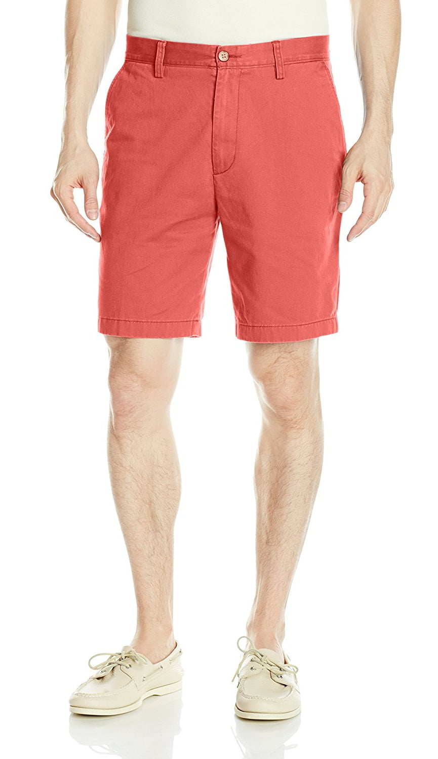 Nautica Mens Big and Tall Cotton Twill Flat Front Chino Deck Short 