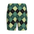 thumbnail image 5 of Easygdp Green Squares Men's Short Pajama Pants, Sleep Shorts, Household Pants, Casual Pants with Pockets - X-Large, 5 of 9