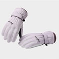 thumbnail image 1 of Women Ski Mittens Winter Warm Plush Thickened Windproof Waterproof Outdoor Riding Mittens, 1 of 5