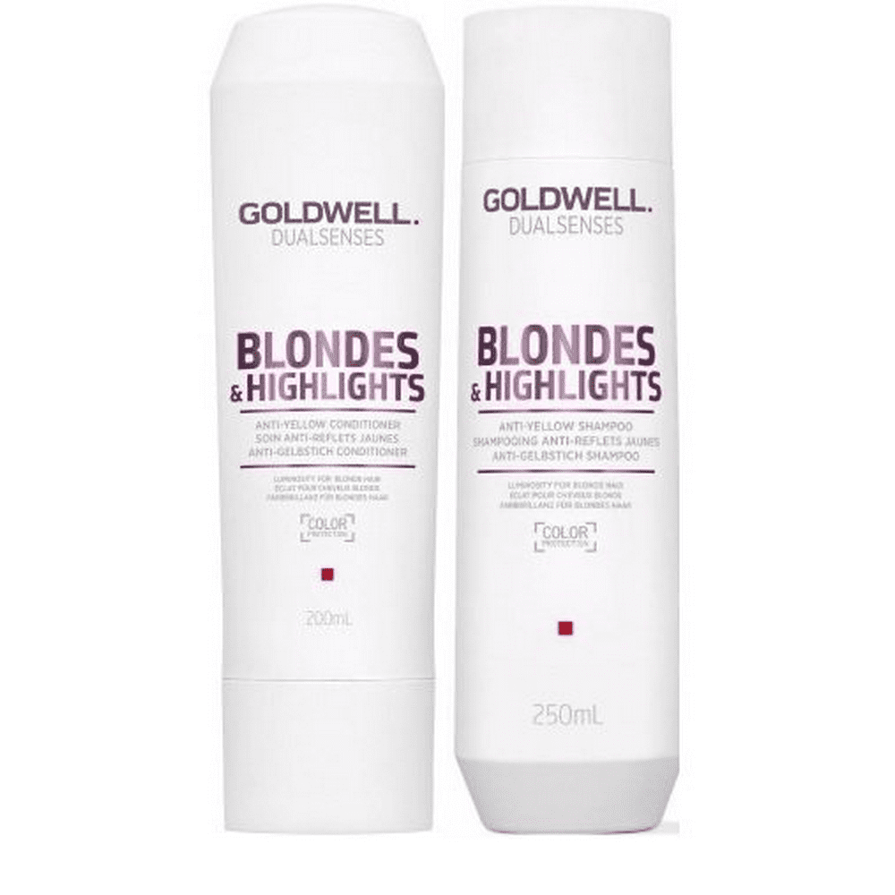 GOLDWELL DUALSENSES BLONDE AND HIGHLIGHTS ANTIYELLOW SHAMPOO AND