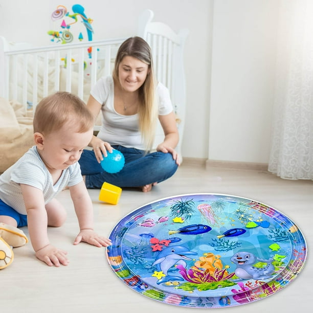 Alfombrilla de juego con agua, alfombrilla de juego con sensor de agua espesa para gatos, alfombrilla de juego con sensor de agua con peces para que jueguen las mascotas, alfombrilla de sensor de