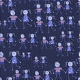thumbnail image 1 of Ahgly Company Machine Washable Indoor Square Transitional Night Blue Area Rugs, 5' Square, 1 of 7