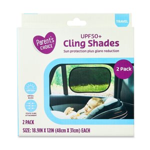 Parent's Choice Car Cling Shades, UPF 50+, 2 Pack