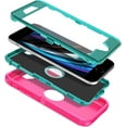 thumbnail image 2 of I-HONVA For iPhone SE 2020 Case,3-Layer Military Grade Drop Protection Anti-Slip Bumper Rugged Shockproof Dustproof Protection 4.7 inch Phone Case,Pink Turquoise, 2 of 7