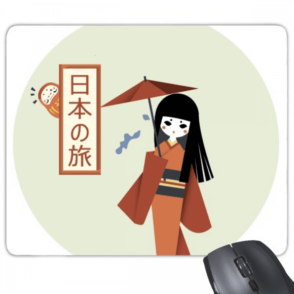 Traditional Japanese local Little Girl Mouse Pad Non-Slip Rubber Mousepad Game Office