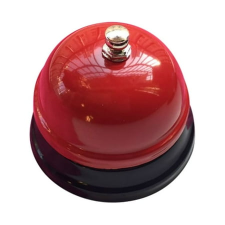 

Top Discount! FNGZ Restaurant Food Delivery Bell Creative Bar Counter Meal Bell Summons Bell Red Stainless Steel Bowl Tableware a Bell