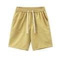 thumbnail image 3 of Lenago Mens Shorts Summer Casual And Comfortable Drawstring Pocket Elastic Waist Shorts Cargo Shorts for Men, 3 of 5