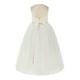 thumbnail image 2 of Ekidsbridal Ivory Lace Halter Flower Girl Dress Birthday Party Formal Evening Gown Junior Bridesmaid 213R4 4, 2 of 3