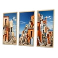 thumbnail image 3 of Designart "Tones Fontanas Italy Terracotta wall art XI" Cityscapes Framed Wall Art Set Of 3 - Peach Italy Frame Canvas Set For Living Room Decor, 3 of 7