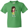 thumbnail image 3 of Inktastic Rock Girl, Brown Hair, Band Singer, Microphone Youth T-Shirt, 3 of 5