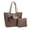 Khaki, variant on Large PU Tote Bag with Decorative Silk Scarf, Oversized Shoulder Bag for Work & Travel, Black