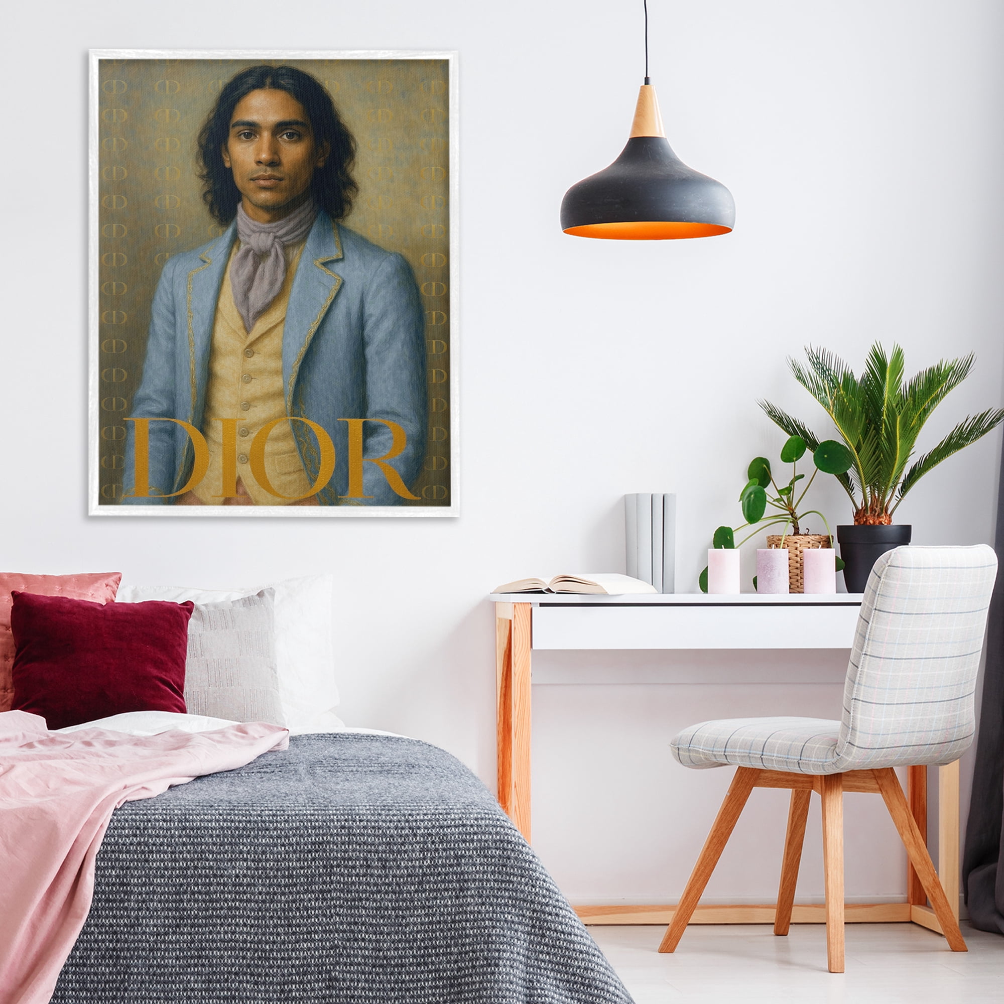 Stupell Industries Iconic Gentleman Fashion White Framed Giclee Art, design by Grotto Studios
