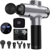 AMFit Massage Gun Deep Tissue Muscle Massage Gun for Athletes, Professional Handheld Massager Gun, Portable Percussion Massage Gun for Pain Relief - 6 Heads, 20 Speeds, Powerful Motor & Battery Life