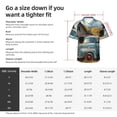 thumbnail image 5 of Honeii Vintage Truck Farm Scene Print Men’s Hawaiian Shirt,Classic Button-Down Short Sleeve Shirt, for Beach, Vacation, and Outdoor Activities,X-Large, 5 of 7