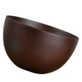 thumbnail image 1 of veasfak Natural Wood Round Bowl Handmade Tableware Fruit Rice Bowl Dark Color, 1 of 9