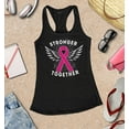 thumbnail image 3 of S4E Women's Stronger Together Breast Cancer Racerback Slim Fit X-Large Black, 3 of 4