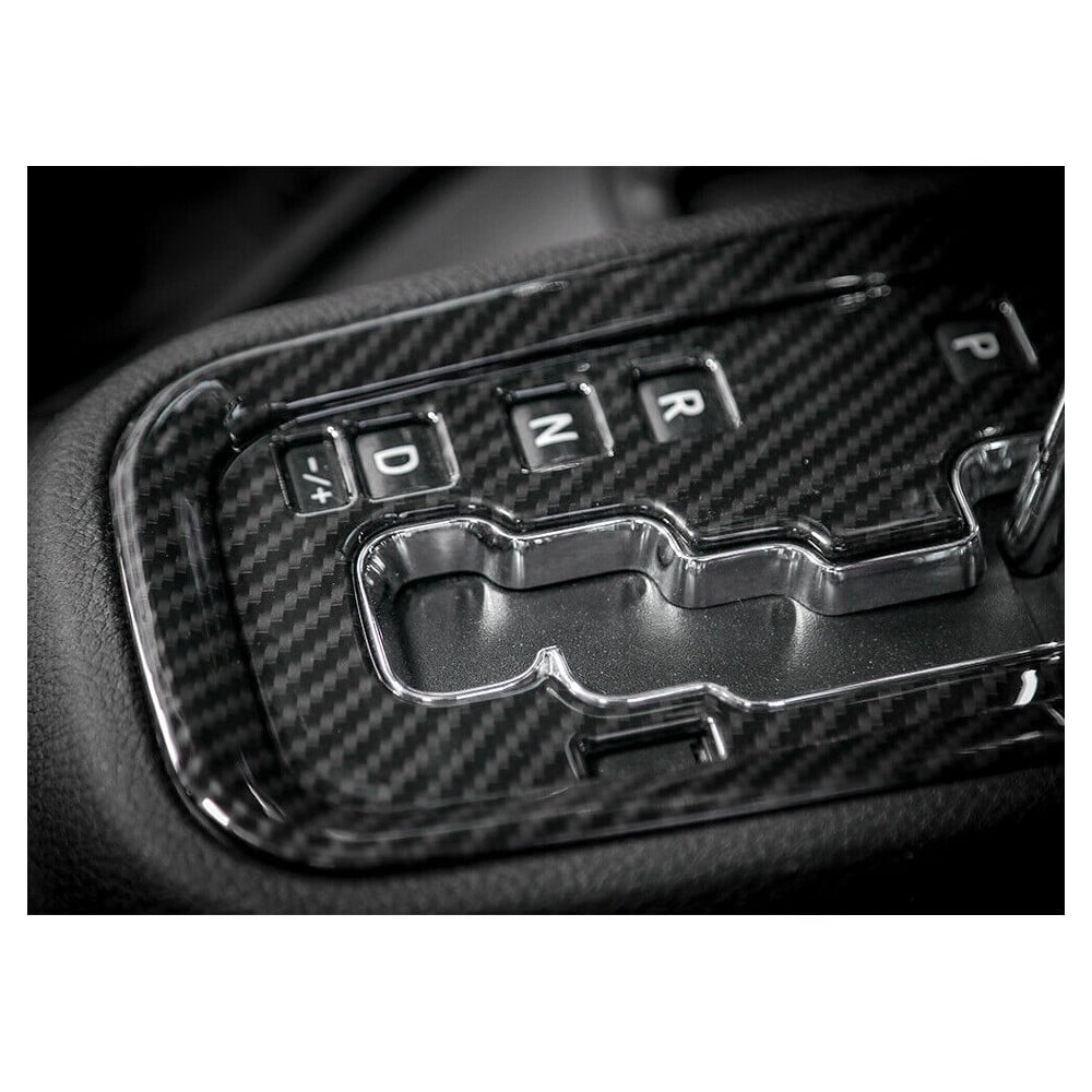 KAIHUIXING Carbon Fiber Gear Shift Panel Decor Cover Trim Frame Front 1 Pieces/Set for Jeep for Wrangler 2007-2018 for Wrangler JK 2018 CFGSPDCTFF2JWJ