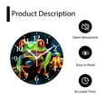thumbnail image 4 of Personalized Analog Clock Non-Ticking Silent Wall Clocks Battery Operated Clocks with Picture Decorative for Living Room-A Red-Eyed Tree Frog Sitting on its Branch(12inch), 4 of 4
