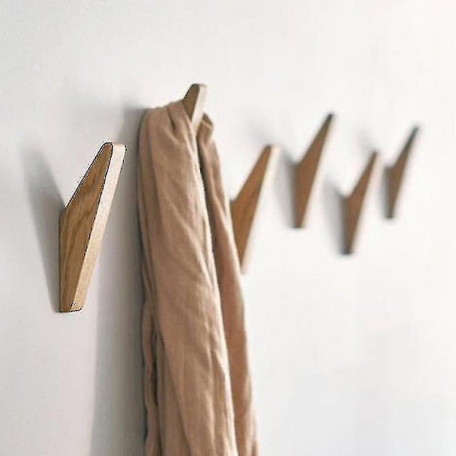 6 piezas de ganchos de madera vintage ganchos de madera capacidad de carga de 5 kg, ganchos de pared ganchos para albornoz ganchos para sombreros ganchos para abrigos ganchos multiusos ganch