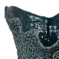 thumbnail image 2 of Benjara 17" Vase with Barnacle Design & Floral Details- Blue Ceramic Finish, 2 of 6