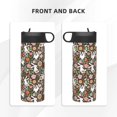 thumbnail image 3 of Uemuo Rabbits on Floral Print 18oz Sports Insulated Kettle, Water Bottle, Outdoor Sports Bottle, Insulated Hydration Bottle with Handle & Flip Straw, 3 of 8