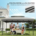 thumbnail image 5 of Outsunny 13' x 10' Gazebo Replacement Canopy, Gazebo Top Cover for 01-0870, 84C-101, 84C-144 with Double Vented Roof (TOP ONLY), Light Gray, 5 of 9