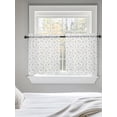 thumbnail image 5 of Spring Floral Tier Curtains 24 Inch Length,Sheer Curtains for Bedroom Living Room Window Elegant Pastoral Flowers Farmhouse Art Rod Pocket Drapes Kitchen Curtains Small Half Window 27.5"x24" 2 Panels, 5 of 7