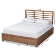thumbnail image 5 of Bowery Hill Ash Walnut Brown Finished Wood Full Size 3-Drawer Bed, 5 of 12