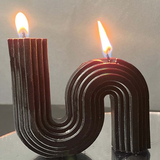 RBCKVXZ Liquidación de decoración para el hogar por menos de $5, Vela de aromaterapia geométrica en forma de S, Vela grande decorativa en forma de S, Artículos esenciales para el hogar
