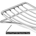 thumbnail image 4 of Soap Dish Stainless Steel Bar Soap Holder for Shower Bathroom, Self-Draining Soap Dishes Sponge Holder for Kitchen Sink, Easy Cleaning Quick Dry (Soap Saver Not Included), 4 of 7