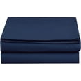 thumbnail image 4 of Elegant Comfort 1500 Series Flat Sheet , Soft Top Sheet, 1 Piece Caifornia King, Navy, 4 of 5