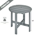 thumbnail image 2 of Gymax 2 PCS 18'' Patio Round Side End Coffee Table Wooden Slat Deck Grey, 2 of 10