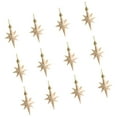 thumbnail image 4 of 12x adornos de estrellas de Navidad decoración del hogar decoraciones creativas para fiestas navideñas decoraciones para escaleras barandillas ventana Color champán, 4 of 8