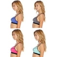 thumbnail image 2 of Just Intimates Racerback Sports Bra / Bras for Women (Pack of 4) (Play on Bra Pack, 36), 2 of 3
