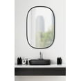 thumbnail image 6 of Kate and Laurel Caskill Mid-Century Modern Decorative Wall Mirror, 24" x 35.5", Black, Rounded Edged Rectangular Frame, 6 of 7