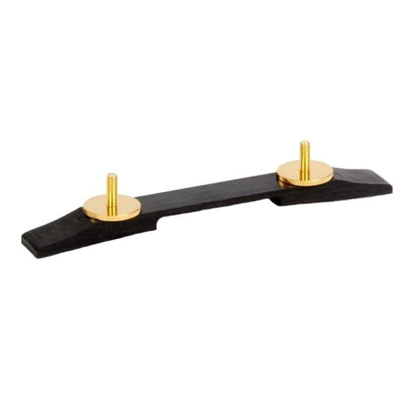 Genuine Gretsch Ebony Space Control Roller Bridge Base, 74mm Spacing, GOLD