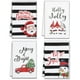 thumbnail image 1 of Paños de cocina navideños Decoración de cocina Muñeco de nieve Papá Noel Paños de cocina Merry Bright Paños de cocina para el hogar Suministros de cocina 4 piezas, 1 of 5