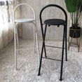 thumbnail image 4 of Folding bar stool 65 cm, kitchen stool with backrest, black, 4 of 5