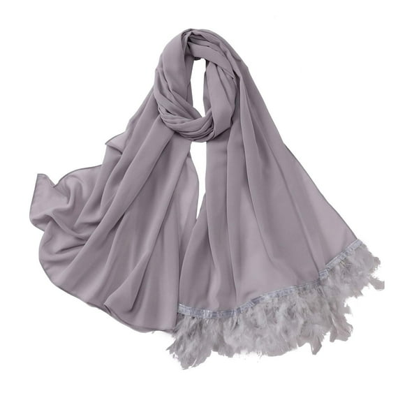 Clearance!Uooqdmx Hijab Scarf for Women, Chiffon Scarf, Head Coverings for Women, Solid Color Crinkled Hat with Muslim Ethnic Hijab, Muslim Head Scarf for Women, Gray A