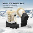 thumbnail image 5 of BURUDANI Kids Boys Girls Winter Snow Boots Insulated Outdoor Snow Boots Soft Warm Shoes Boots, 5 of 6
