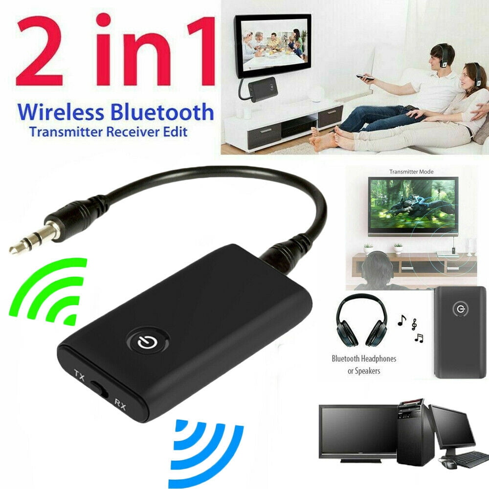 Wireless Transmitter /& Receiver Wireless A2DP Audio 3.5mm Jack Aux Adapter