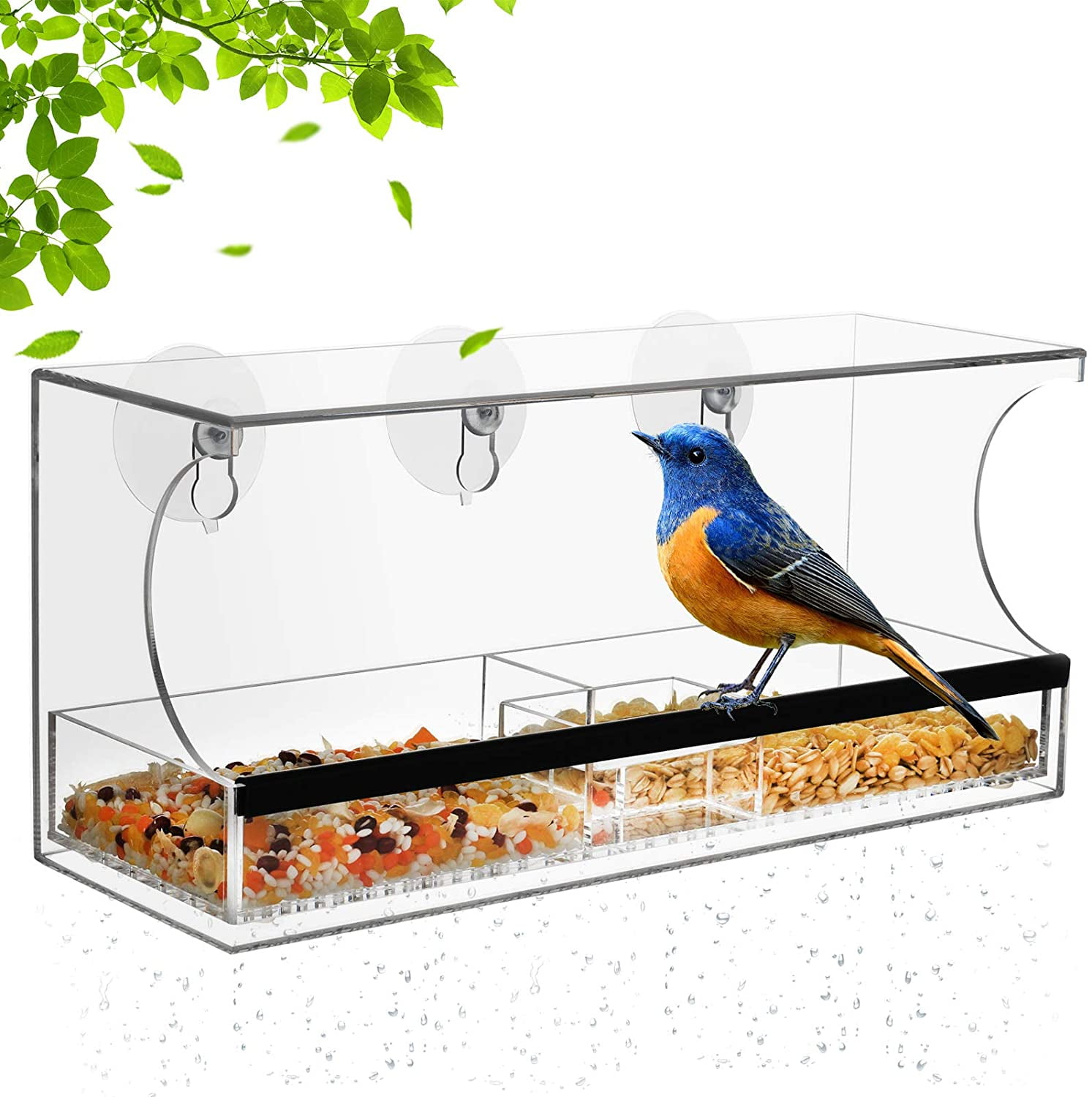 4xC8054 Clear Plastic Cup-508 Lot of 4 Bird Cage Seed Water Feeder Cup 